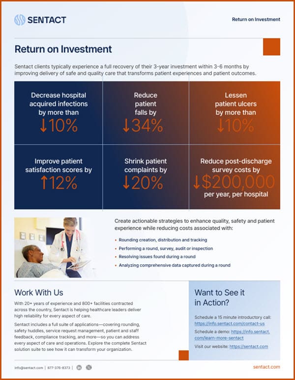 Prove healthcare ROI in seconds.